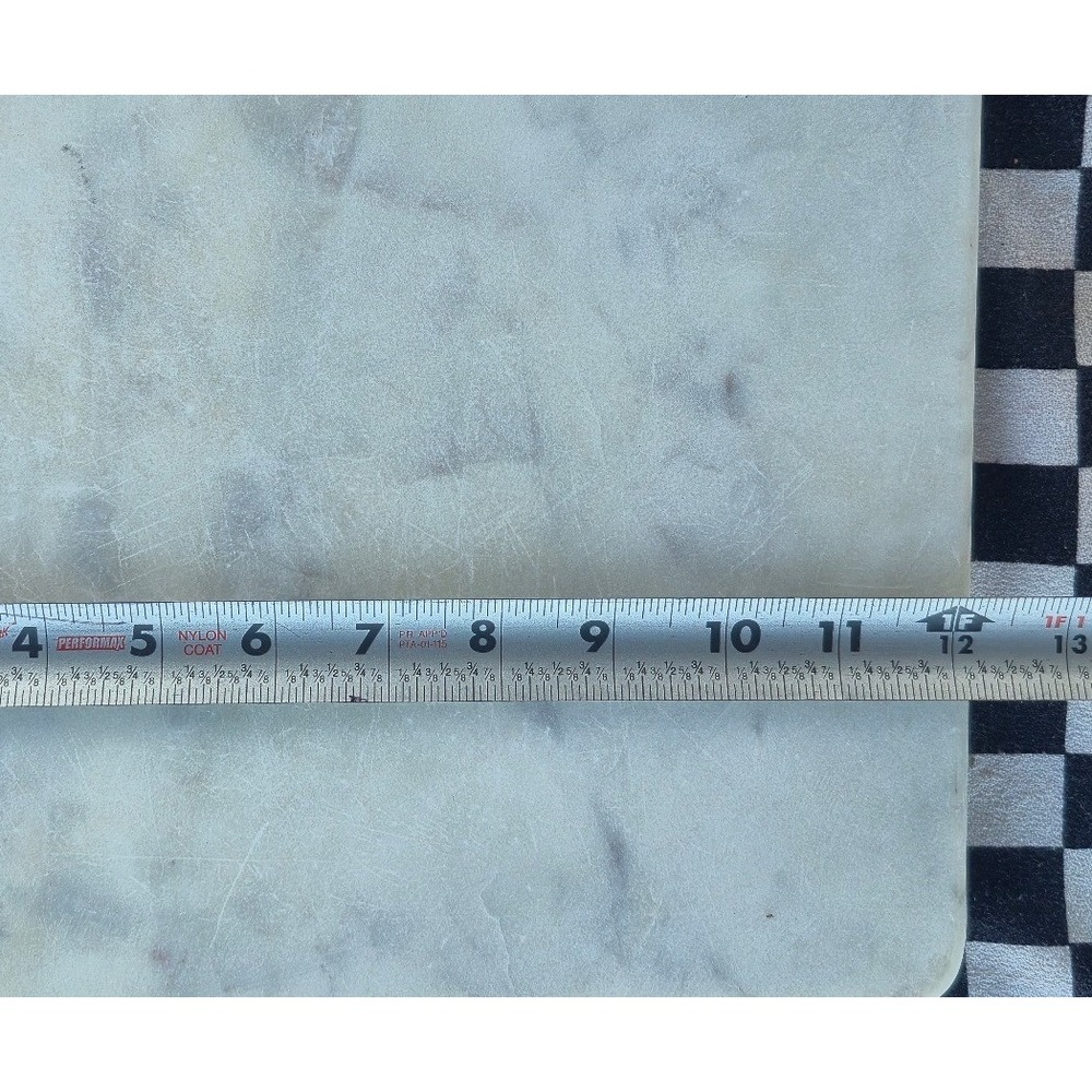 White Marble Pastry Board Rectangular Cutting Slab 12x9Made in India‎